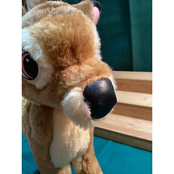 Vintage Disney BAMBI Standing Fawn Deer Promotional Plush Toy 12" Wire In Legs - Picture 14 of 14